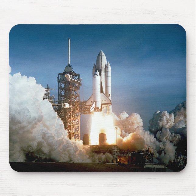 Space Shuttle Columbia Blasts Off Mouse Pad (Front)