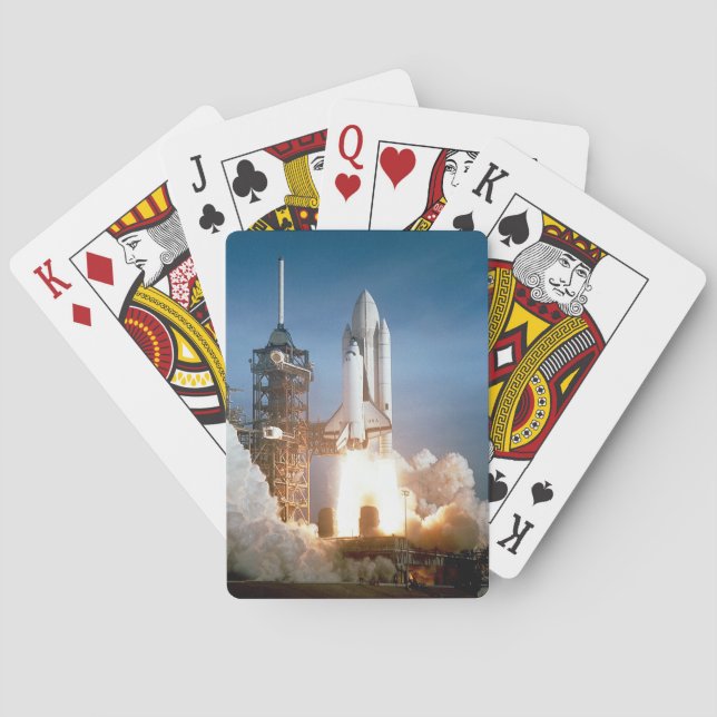Space Shuttle Columbia launching Poker Cards (Back)