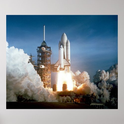 Space Shuttle Columbia launching Poster