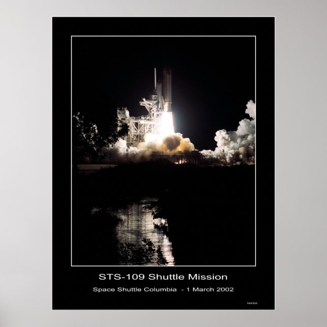 Space Shuttle Columbia Lift-off – March 1, 2002 Poster (Front)