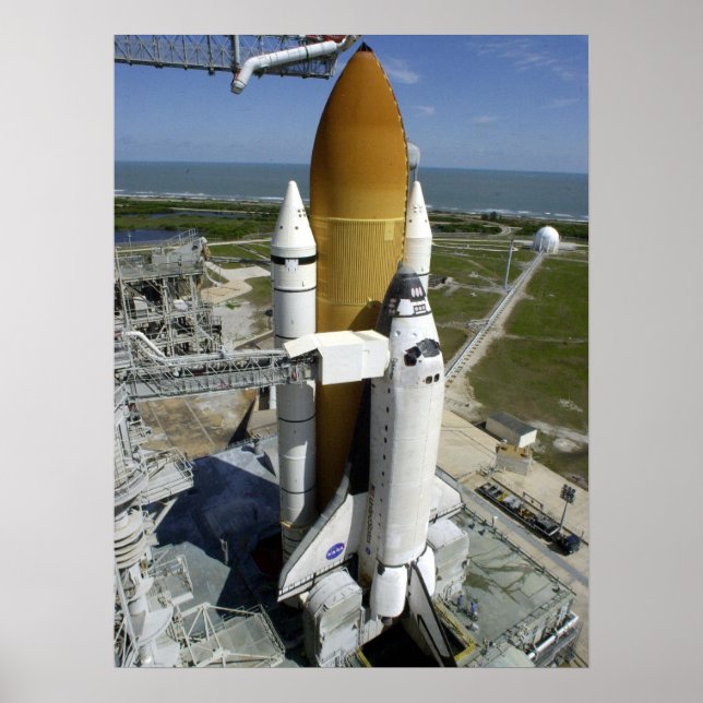Space Shuttle Columbia on the Launch Pad Poster (Front)