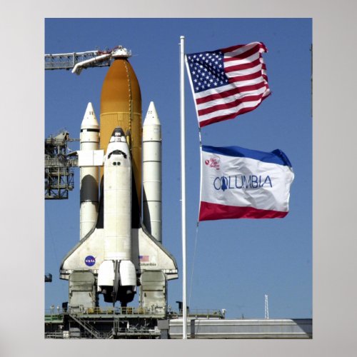Space Shuttle Columbia Preps Poster