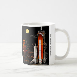 Space Shuttle Discovery and Full Moon 2009 Coffee Mug