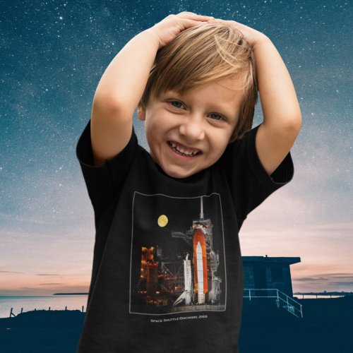 Space Shuttle Discovery and Full Moon in 2009 Toddler T_shirt