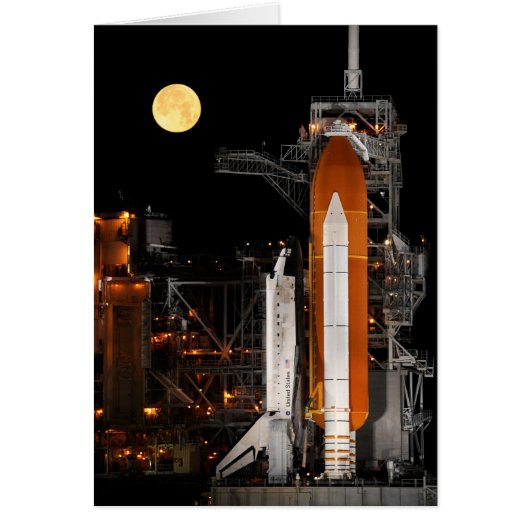 Space Shuttle Discovery and Moon Cards (Front)