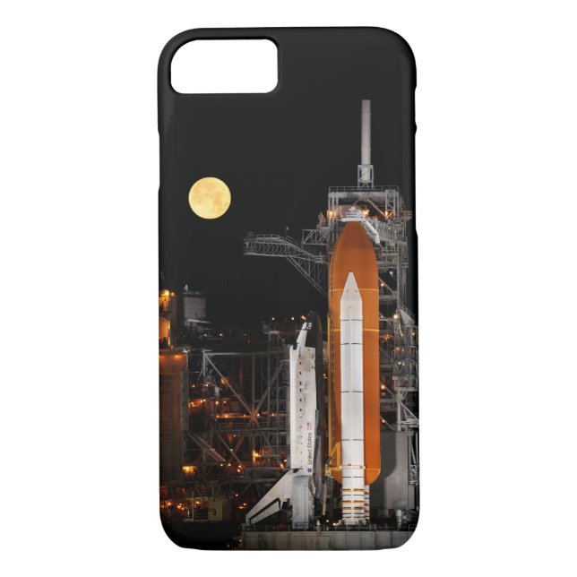 Space Shuttle Discovery and Moon Case-Mate iPhone Case (Back)