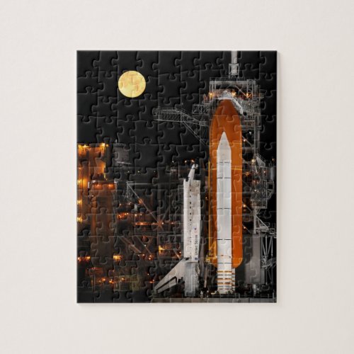 Space Shuttle Discovery and Moon Jigsaw Puzzle