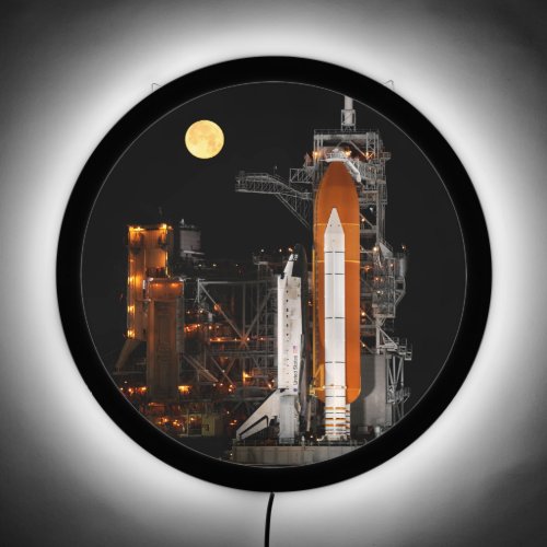 Space Shuttle Discovery and Moon LED Sign