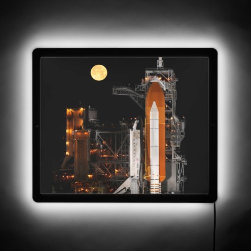 Space Shuttle Discovery and Moon LED Sign