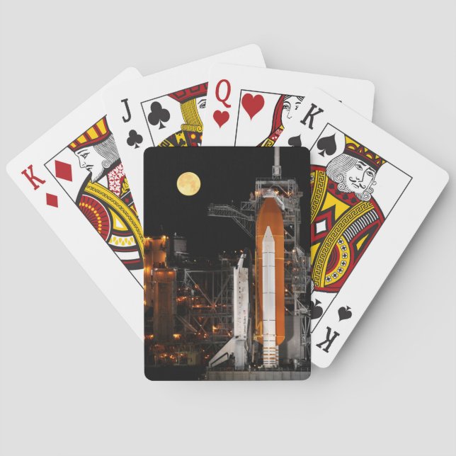 Space Shuttle Discovery and Moon Poker Cards (Back)