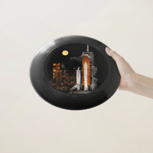 Space Shuttle Discovery and Moon Wham-O Frisbee