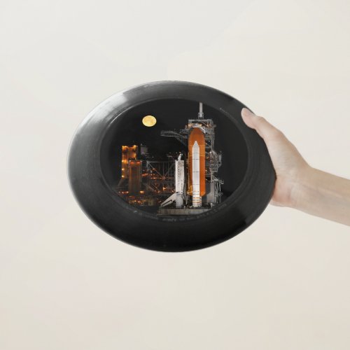 Space Shuttle Discovery and Moon Wham_O Frisbee