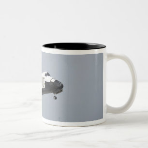 Space Shuttle Discovery approaches landing 3 Two-Tone Coffee Mug