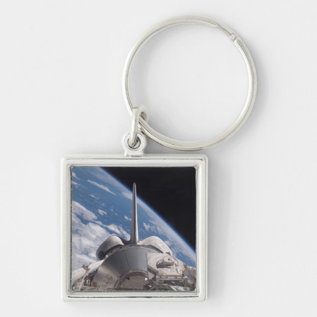 Space Shuttle Discovery backdropped by Earth Keychain (Front)