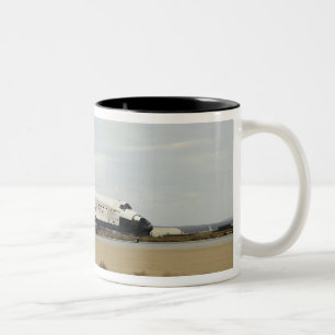 Space Shuttle Discovery deploys its drag chute Two-Tone Coffee Mug