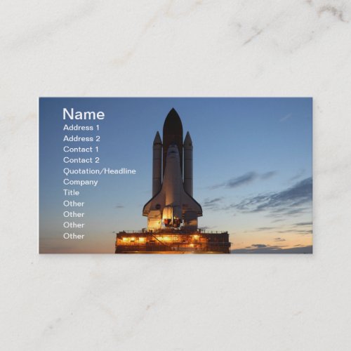 Space shuttle Discovery Business Card Template