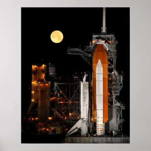 Space Shuttle Discovery Launch Pad Poster