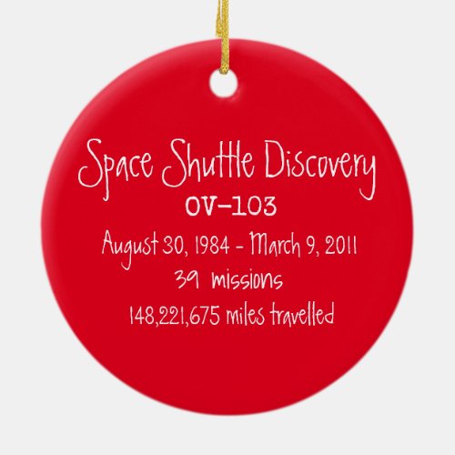 Space Shuttle Discovery Ornament