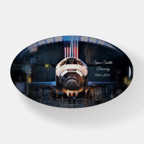 Space Shuttle Discovery Oval Paperweight