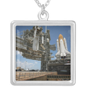 Space Shuttle Discovery Silver Plated Necklace