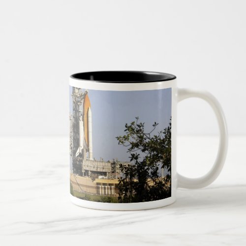 Space Shuttle Discovery sits ready 3 Two_Tone Coffee Mug