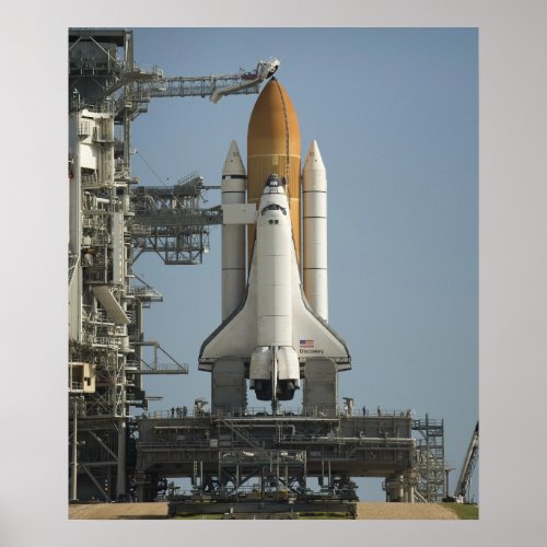 Space Shuttle Discovery sits ready Poster