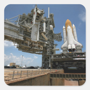 Space Shuttle Discovery Square Sticker