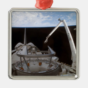 Space Shuttle Discovery's payload bay 2 Metal Ornament