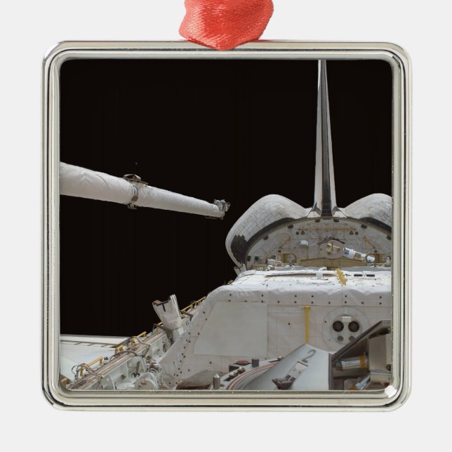 Space Shuttle Discovery's payload bay Metal Ornament (Front)