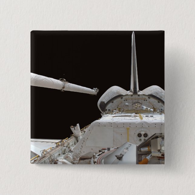 Space Shuttle Discovery's payload bay Pinback Button (Front)