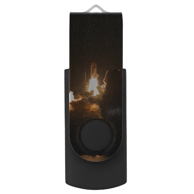 Space Shuttle Earth Orbital Spacecraft Night Canva Flash Drive (Front Vertical)