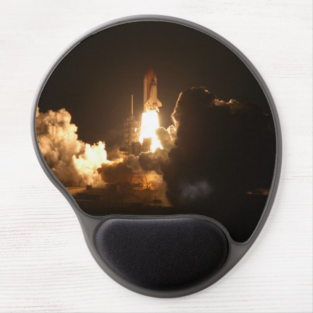 Space Shuttle Earth Orbital Spacecraft Night Canva Gel Mouse Pad (Front)
