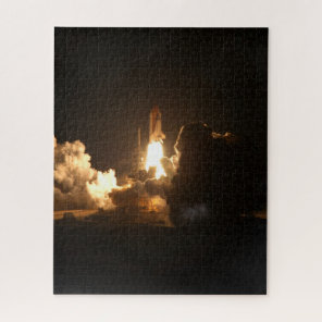 Space Shuttle Earth Orbital Spacecraft Night Canva Jigsaw Puzzle