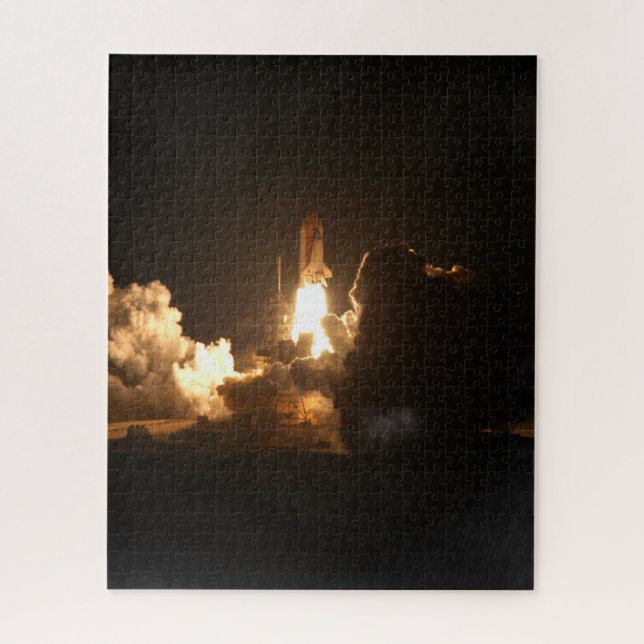 Space Shuttle Earth Orbital Spacecraft Night Canva Jigsaw Puzzle (Vertical)