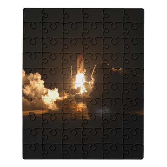 Space Shuttle Earth Orbital Spacecraft Night Canva Jigsaw Puzzle (Puzzle Vertical)