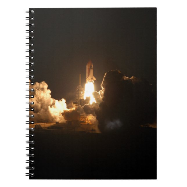 Space Shuttle Earth Orbital Spacecraft Night Canva Notebook (Front)