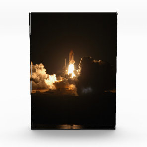 Space Shuttle Earth Orbital Spacecraft Night Canva Photo Block