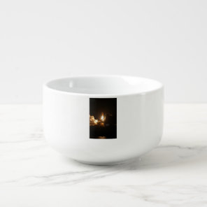 Space Shuttle Earth Orbital Spacecraft Night Canva Soup Mug