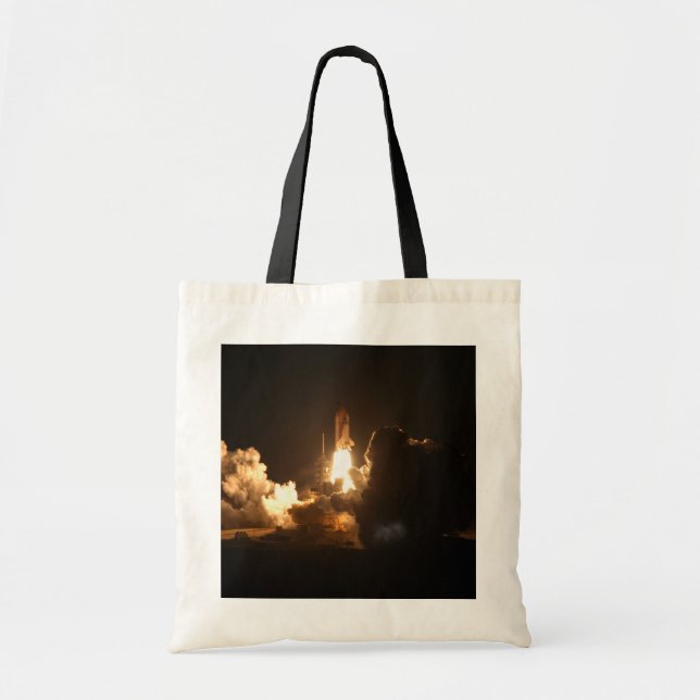Space Shuttle Earth Orbital Spacecraft Night Canva Tote Bag (Front)