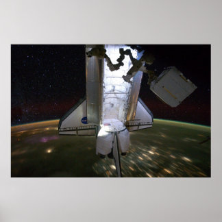 Space Shuttle Endeavor Docked at ISS (2011) Poster