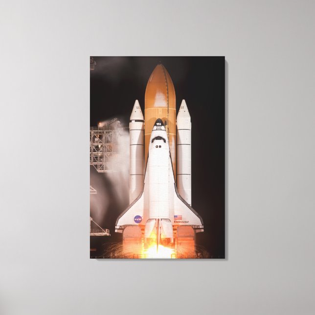 Space Shuttle Endeavor Lifts Off Canvas Print (Front)