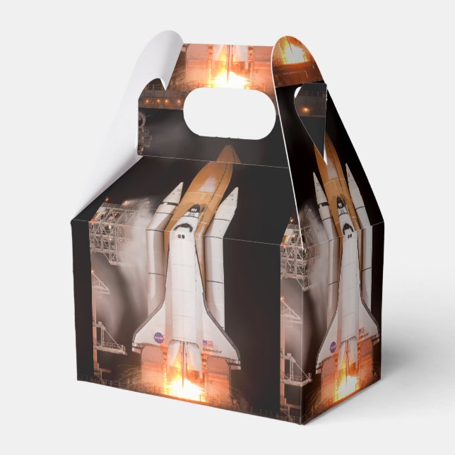 Space Shuttle Endeavor Lifts Off Favor Boxes (Front Side)