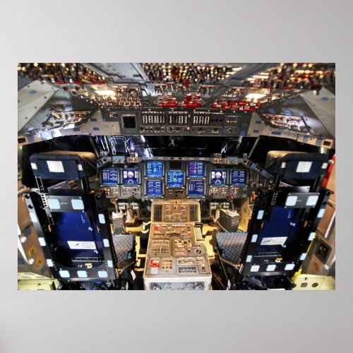 Space Shuttle Endeavor OV_105 Cockpit Poster