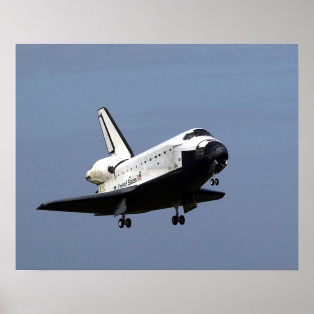 Space Shuttle Endeavor Prepares to Land (STS-108) Poster (Front)