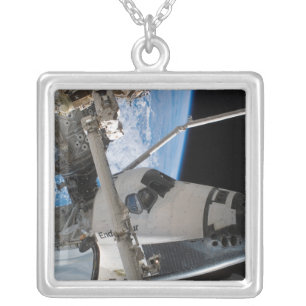 Space Shuttle Endeavour 23 Silver Plated Necklace