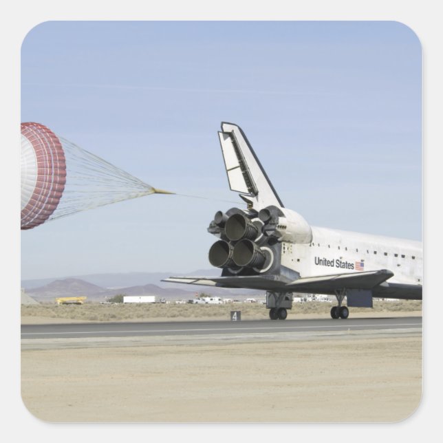 Space Shuttle Endeavour 4 Square Sticker (Front)