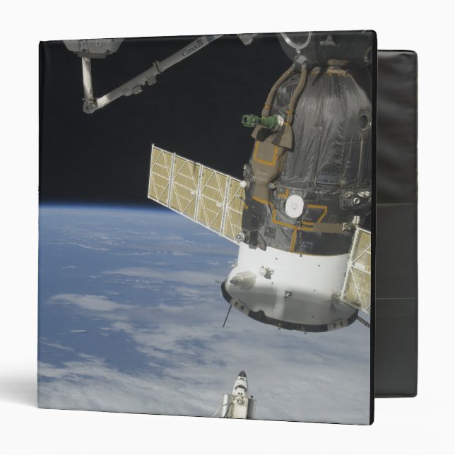 Space shuttle Endeavour, a Soyuz spacecraft 3 Ring Binder (Front/Inside)