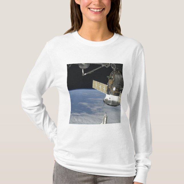 Space shuttle Endeavour, a Soyuz spacecraft T-Shirt (Front)