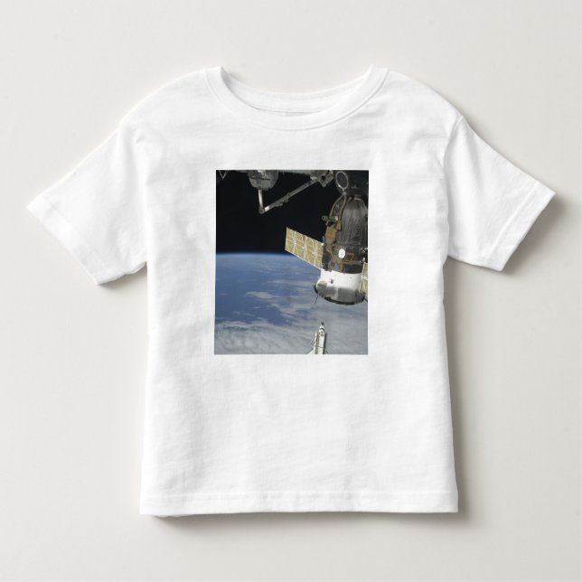Space shuttle Endeavour, a Soyuz spacecraft Toddler T-shirt (Front)