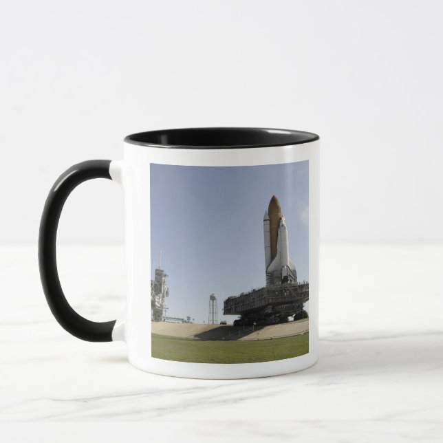 Space Shuttle Endeavour approaches the launch p Mug (Left)